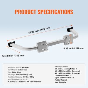 Stabilizzatore per scala a parete/a sbalzo per impieghi gravosi, accessori distanziatori per scala allungabile facili da usare, essenziali per grondaie e lavori in quota - Product Image 3