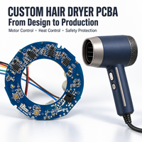Sèche-cheveux personnalisé PCBA |   Carte de circuit imprimé de contrôle de température pour chauffage moteur, marque TONGYONG/OEM, épaisseur de cuivre personnalisée