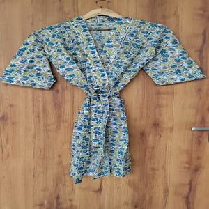 Kimono de Algodón con Estampado Floral, Estilo Boho, para Mujer, Tallas Grandes, al Mejor Precio, de Exportador Indio - Product Image 1