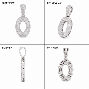 Pass Diamond <b>Tester</b> Custom Iced Fine Jewelry Number Pendants Hip Hop Moissanite Charms 925 Silver Brilliant Cut Claw Pendant - Product Image 3