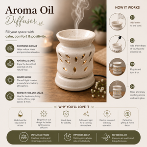Indian Manufacturer <b>Ceramic</b> Electric Aroma Oil <b>Diffuser</b> | Office Table <b>Diffuser</b> Handcrafted Essential Oil Burner Home Spa Decor - Product Image 4