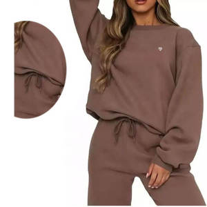 OEM Women Eco-Friendly Quick Dry Lightweight Breathable Hooded Tracksuit Set Gym <b>Workout</b> <b>Hoodie</b> Sweatshirt Jogger Pants Casual - Product Image 3