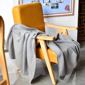 Grey Polar Fleece Throw Blanket Solid Color Rectangular <b>Folded</b> Lightweight Soft Warm Home Use Four Seasons - Product Image 3