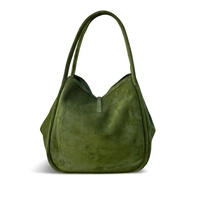 Nouveau sac à main Hobo en cuir suédé vert de haute qualité personnalisé pour les femmes fourre-tout de luxe avec logo personnalisé fabricants directs