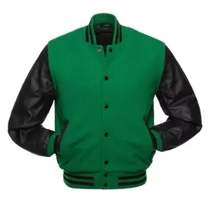 Veste universitaire personnalisée OEM pour hommes, pour l'école et le baseball universitaire, respirante, hiver, avec broderie de logos - Product Image 1