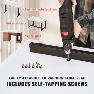 โครงโต๊ะปรับระดับความสูงได้ด้วยไฟฟ้า Uni ขนาด 60 นิ้ว x 25 นิ้ว x 1 นิ้ว รูปทรงสี่เหลี่ยมผืนผ้า รับน้ำหนักได้ 220.5 ปอนด์ สำหรับคอมพิวเตอร์ - Product Image 4