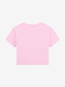 Camiseta de manga corta personalizable para niñas, color sólido, 100% algodón, alta calidad, transpirable, ropa informal de verano para niñas - Product Image 3