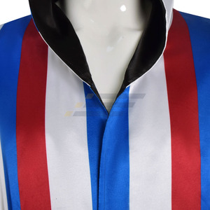 Bata de Boxeo con Capucha de la Mejor Calidad y Más Vendida, Cinturón Plateado, Bata de Boxeo Personalizada para Combate - Product Image 6