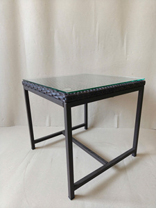 Modern Rattan Outdoor <b>Garden</b> <b>Set</b> with 2 Comfortable Chairs Weather Resistant Table Contemporary Design for Hotel & Courtyard Use - Product Image 4