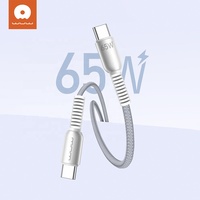Câble de charge ultra-rapide Type-C vers Type-C en nylon tressé durable, 1 mètre, PD65W, pour appareil photo et écouteurs – Vente rapide, directement de l'usine