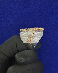 Bagues aigle en grappe coupe baguette bagues de fiançailles Hip Hop personnalisées ou cadeau d'anniversaire de mariage bagues en argent sterling 925 glacées - Product Image 4