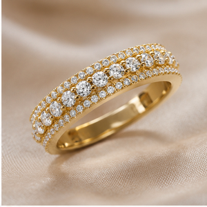 แหวนเพชร CVD Lab Diamond X รุ่น Rose & White Gold ประดับเพชรแบบ Pave |   ผู้ผลิตเครื่องประดับชั้นดีแบบ OEM ODM - Product Image 4