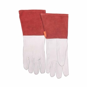 Gants de soudage TIG en cuir de chèvre et de vache, résistants aux flammes, pour la protection des mains, pour la construction et la lutte contre les incendies - Product Image 4