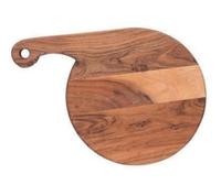 Planche à découper multi-usages en bois d'acacia avec poignée creuse, design moderne et luxueux, compatible lave-vaisselle, antidérapante, ustensile de cuisine pour pizza et pain