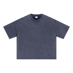 T-shirts décontractés 2026 de haute qualité à coupe régulière, bas de sweat en molleton bouclette français personnalisé pour homme, manches courtes en coton - Product Image 1