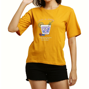 High Quality 100% Cotton Jersey Crew Neck Women's T-<b>shirt</b> Custom Printed Logo Tee Solid Plain Dyed Summer Casual Regular Fit - Product Image 1
