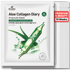 Mascarilla Facial de Aloe y Colágeno BIAIfekt, Antienvejecimiento, Iluminadora de Poros, Calmante, Hidratante, Kbeauty - Product Image 3