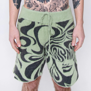 Shorts de Mezcla de Mohair al Por Mayor, Textura Vintage de Pata de Gallo, Marca Privada, Precio de Exportación Global - Product Image 2