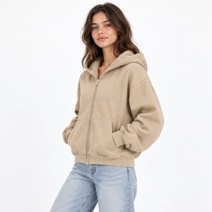 Cotton <b>Fleece</b> <b>Zipper</b> Hoodie Side Pockets Raglan Sleeve Workout Spring Autumn Custom Design Low MOQ <b>Zipper</b> Hoodies Manufacturer - Product Image 4