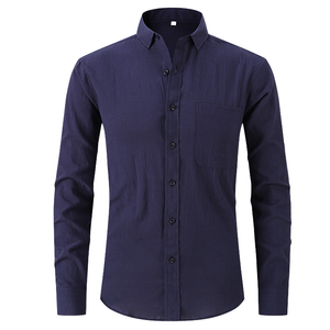 Chemise habillée formelle pour homme en tissu Dobby 100 % coton, confortable, de haute qualité, imprimée sur mesure, respirante, anti-boulochage et infroissable - Product Image 5