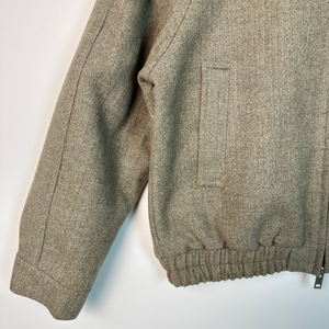Veste en laine zippée pour homme, col rabattu, coupe ample, longueur courte, tissu épais, poche avant, manches classiques, vêtement d'extérieur tissé - Product Image 4