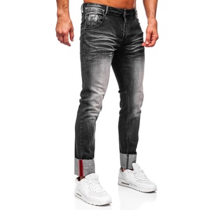 Nuevos pantalones vaqueros negros y grises para motocicleta para hombre, protectores con almohadillas de Nivel 2 aprobadas por la CE, estilo rasgado, pantalones vaqueros negros de talla grande - Product Image 2