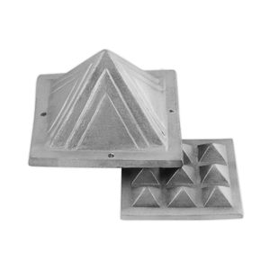 Pyramide Vastu en zinc à 2 couches, taille 3 pouces, pyramide de remède Vastu en zinc pour l'énergie positive, la santé et la prospérité - Product Image 1