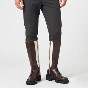 <b>High</b> Quality Men Leather <b>Knee</b> Boots Men Leather Zipper Up Fashion Long Boots Men Leather <b>Knee</b> <b>High</b> Office Wear Boots - Product Image 6
