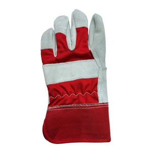 Canadian <b>Gloves</b> <b>Knit</b> Wrist Cowhide Palm Safety Work <b>Gloves</b> Canadian <b>Gloves</b> Extended Safety Cuff Leather Work <b>Gloves</b> - Product Image 2