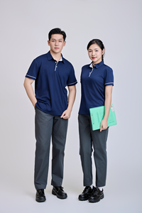 เสื้อเชิ้ตแขนสั้นลำลองผู้ชาย แบรนด์ FMF เวียดนาม ผ้าถักเนื้อนุ่ม คอเสื้อตัดกันลายโลโก้กองทัพเรือ ผ้า TC 60% โพลีเอสเตอร์ 100% - Product Image 4