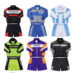 Conjunto de Chaqueta y Pantalones Cortos de Nylon con Logotipo Personalizado OEM a Precio Razonable, Ropa Deportiva Ligera para Correr - Product Image 5