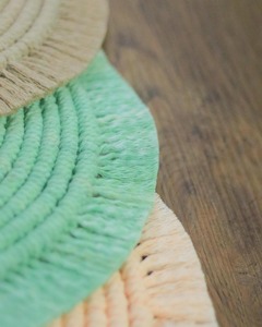 Colorful Round Macrame <b>Placemats</b> for Dining Table Kitchen Decor Coffee Table Styling and Festive Home Decoration From India - Product Image 2
