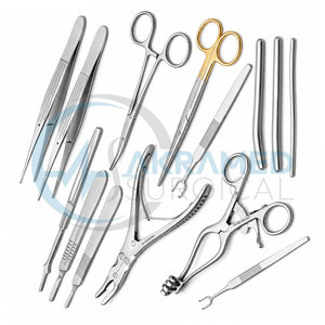 Ensemble de 14 instruments chirurgicaux en acier inoxydable certifiés CE, kit d'instruments médicaux pour chirurgie générale, réutilisable - Product Image 3