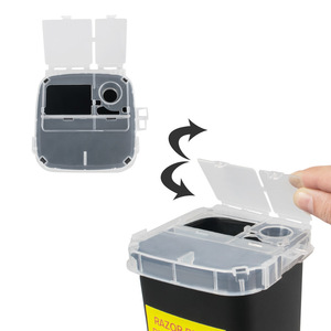 Contenedor de Plástico para Desechos de Agujas de Tatuaje, 3 Colores, Caja de Seguridad para Desechos para Uso en Higiene de Tatuajes y PMU - Product Image 4