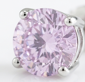 Wholesale Hip Hop Jewelry 7MM Gold Plated Brilliant Cut Color Iced Cubic Zircon Diamond IGI Certified 925 <b>Silver</b> <b>Stud</b> Earrings - Product Image 4