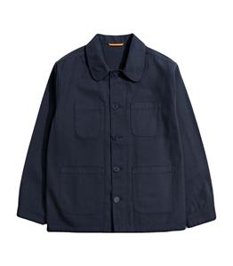 Veste de travail respirante, décontractée, à col rabattu, entièrement zippée, personnalisable, en toile de coton épaisse, pour hommes - Product Image 2