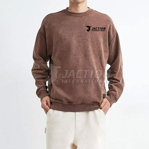 Venta Directa de Fábrica: Sudaderas Básicas con Lavado Ácido para Hombre, Ligeras y en Tallas Grandes - Product Image 3
