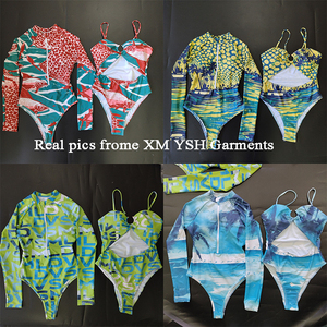 Maillot de bain une pièce à manches longues pour femmes, couleur unie, fermeture éclair sur le devant, coupe haute, séchage rapide, en Spandex et Nylon, vêtements de plage - Product Image 5