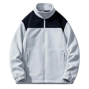 Chaqueta de Forro Polar Personalizada para Hombre, Capa Exterior de Alto Volumen con Logotipo Frontal, Cuello Alto, Protección Anti-UV, 100% Poliéster, para Uso Invernal - Product Image 3
