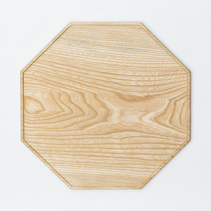 Juego de bandejas ovaladas de madera estilo rústico con asas de metal ornamentadas, bandeja decorativa apilable para mesa - Product Image 4