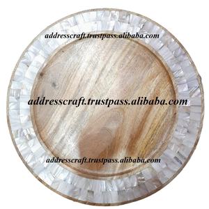 Bandeja decorativa para servir Chocolate con incrustaciones de conchas marinas, bandeja con incrustaciones de hueso de estilo marroquí para restaurante, suministro de Hotel, la última bandeja para servir - Product Image 2