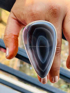 Collar con colgante de ágata de Botswana, colgante de Plata de Ley 925, collar de piedra, collar con colgante de plata de diseñador, regalo para ella - Product Image 5