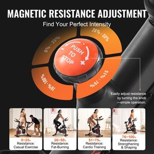Bicicleta de Ejercicio Estática con Resistencia Magnética Ajustable, Bicicleta de Cardio para el Hogar con Funcionamiento Silencioso - Product Image 3