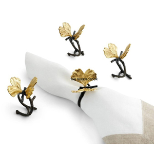 Servilletero para Mesa de Comedor, Decoración de Cocina y Encimera, Servilletero con Hoja de Ginkgo Dorada, Elegante, Inspirado en la Naturaleza - Product Image 4