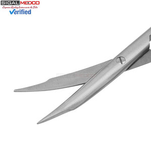 Tijeras de Tenotomía Steven 4.5 Curvas Plateadas O.R. Instrumentos Quirúrgicos Manuales de Acero Alemán de Primera Calidad, Súper Afilados, Certificados CE - Product Image 4