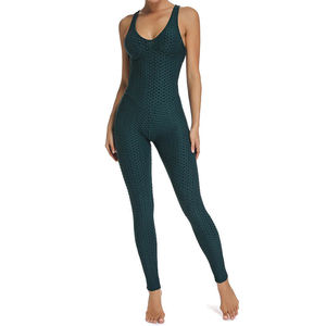Combinaison de yoga pour femme vert néon taille haute, coupe ajustée longueur intégrale, effet ventre plat, printemps-été - Product Image 6