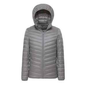Veste en duvet à capuche décontractée pour hommes pour le printemps et l'automne Veste légère en duvet de canard blanc de couleur unie pour hommes de la boutique de mode - Product Image 5