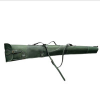 Sac à fusil en toile imperméable de qualité supérieure avec garniture en cuir, étui de chasse et de tir durable, housse tactique d'extérieur pour armes à feu, personnalisable OEM
