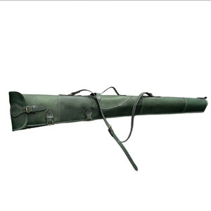 Wholesale Waterproof Canvas <b>Gun</b> Bag Premium Leather Trim Durable Hunting Shooting <b>Case</b> Outdoor Tactical <b>Gun</b> Cover OEM Custom - Product Image 1
