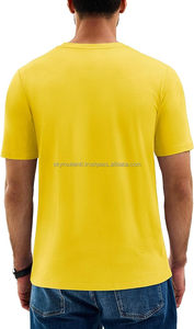 T-shirt 100% coton de couleur personnalisée pour hommes coupe régulière style décontracté avec motif solide T-shirt en vrac - Product Image 2